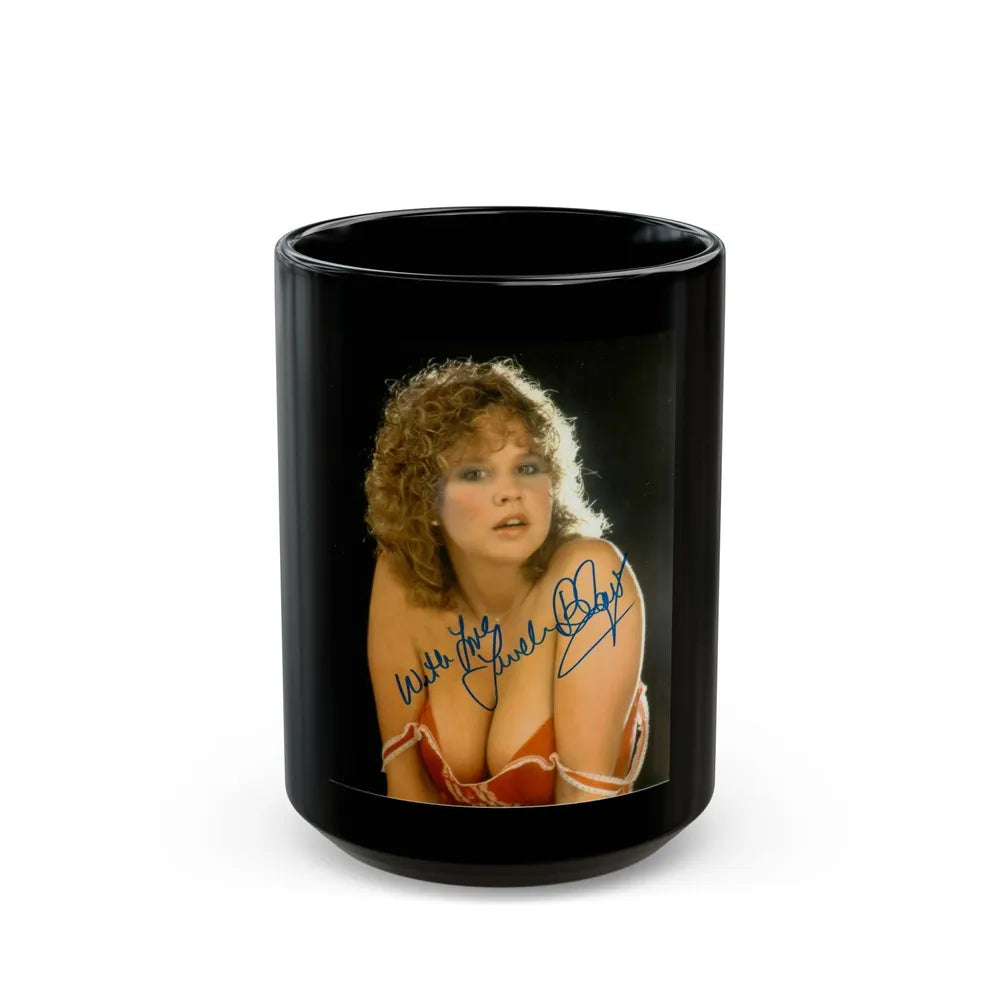 Linda Blair #337 (Vintage Female Icon) Black Coffee Mug-15oz-Go Mug Yourself