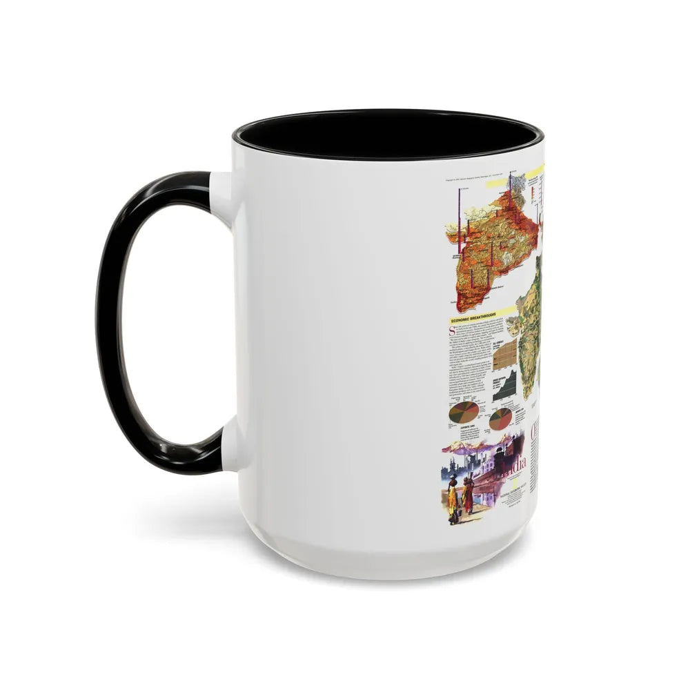 India (1997) (Map) Accent Coffee Mug-Go Mug Yourself