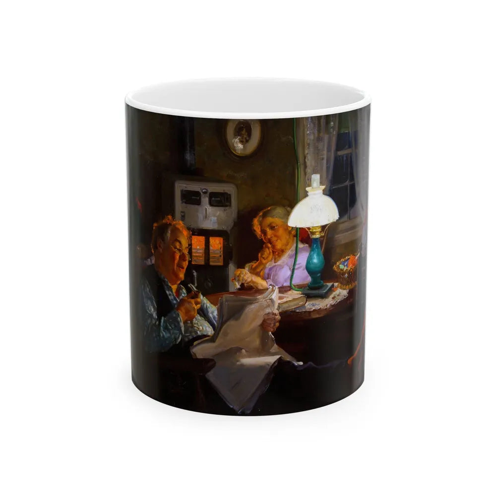 Elderly Couple - White Coffee Mug-11oz-Go Mug Yourself