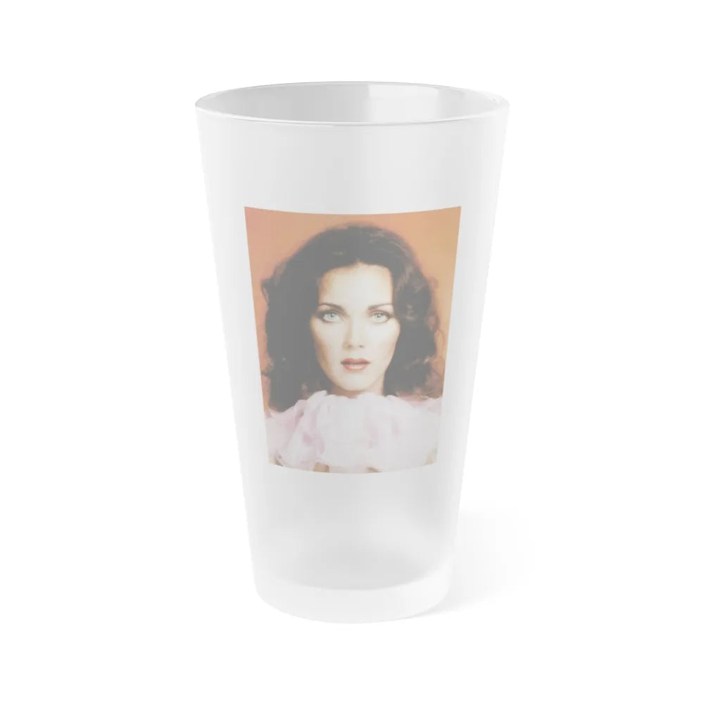 Lynda Carter #278 (Vintage Female Icon) Frosted Pint 16oz-16oz-Frosted-Go Mug Yourself