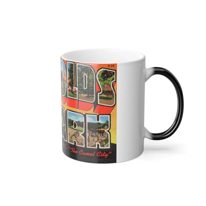 Greetings from Reynolds Park Winston Salem NC The Camel City (Greeting Postcards) Color Changing Mug 11oz-Go Mug Yourself