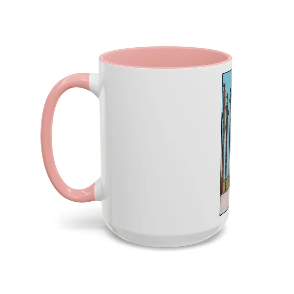 The 9 of Wands (Tarot Card) Accent Coffee Mug-Go Mug Yourself