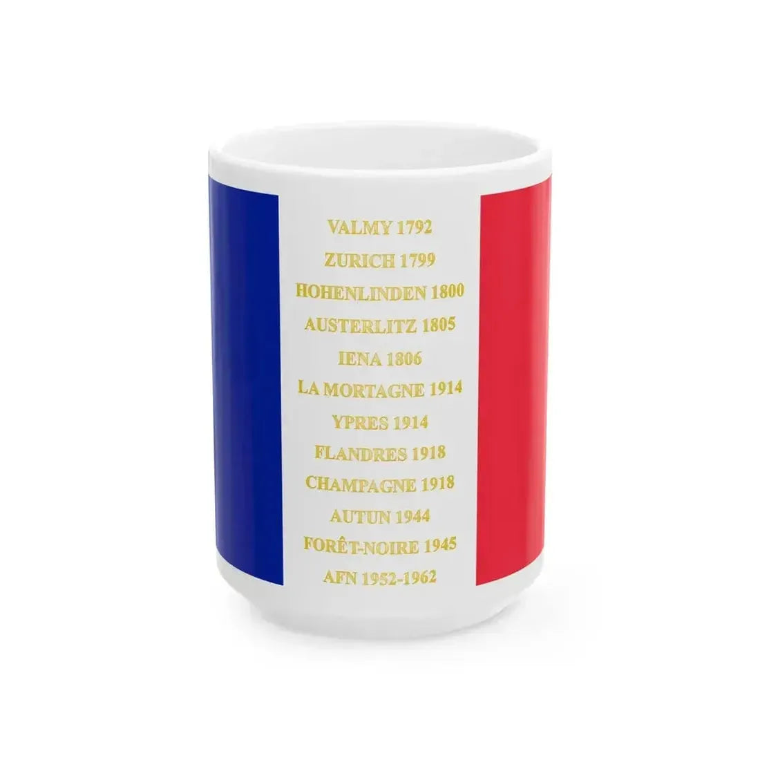 2e regiment de dragons  nucleaire biologique et chimique -drapeau (France) White Coffee Mug 15oz - Go Mug Yourself