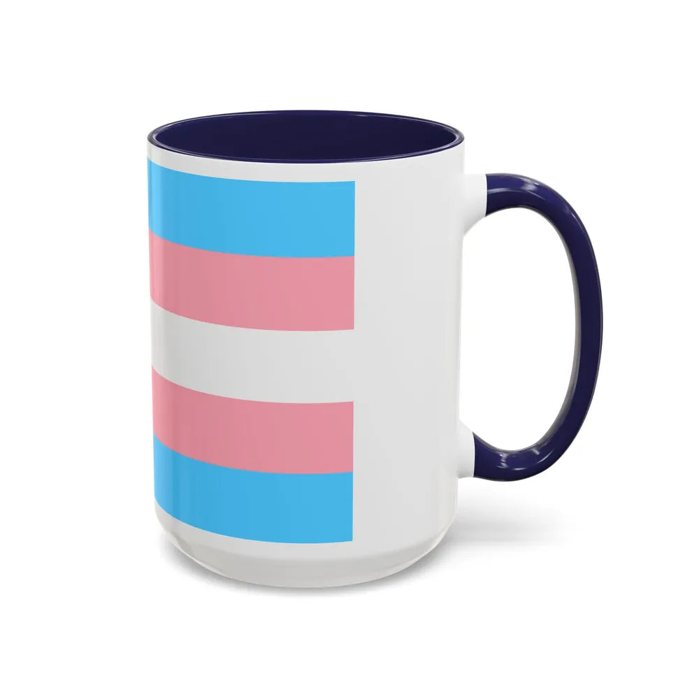 Transgender Pride Flag - Accent Coffee Mug-Go Mug Yourself