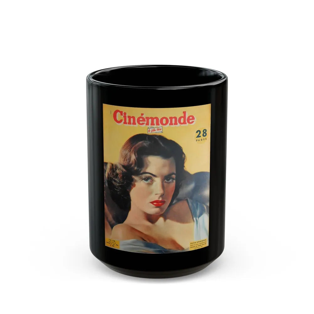 Faith Domergue #203 - Mag. Cover 2 (Vintage Female Icon) Black Coffee Mug-15oz-Go Mug Yourself