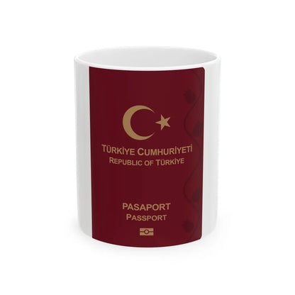 Turkish Passport - White Coffee Mug-11oz-Go Mug Yourself