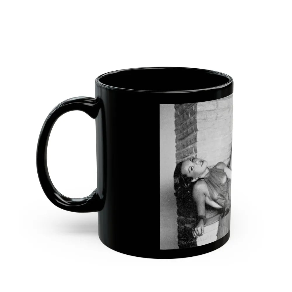 Dawn Richard #18 - See through top (Vintage Female Icon) Black Coffee Mug-Go Mug Yourself