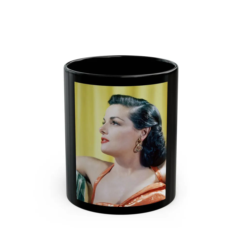 Jane Russell #169 (Vintage Female Icon) Black Coffee Mug-11oz-Go Mug Yourself