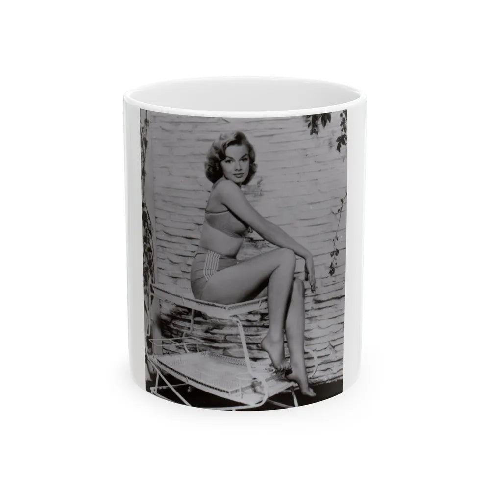 Leslie Parrish #42 1 (Vintage Female Icon) White Coffee Mug-11oz-Go Mug Yourself