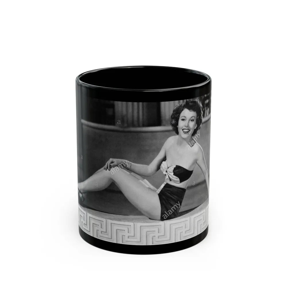 Hazel Court #109 (Vintage Female Icon) Black Coffee Mug-11oz-Go Mug Yourself