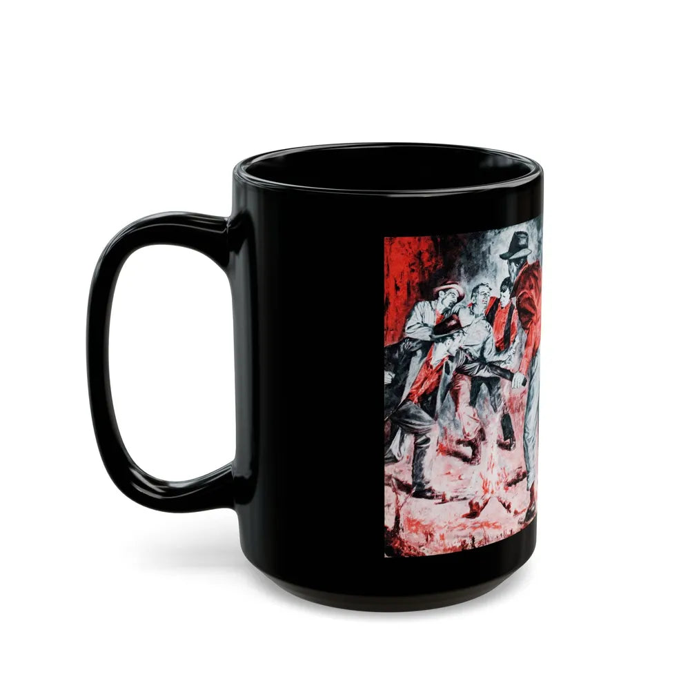 Cowboy Was Kill-Crazy, Men magazine, June 1956 - Black Coffee Mug-Go Mug Yourself