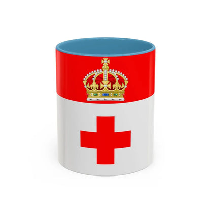 Flag of Birkirkara Malta - Accent Coffee Mug-11oz-Light Blue-Go Mug Yourself