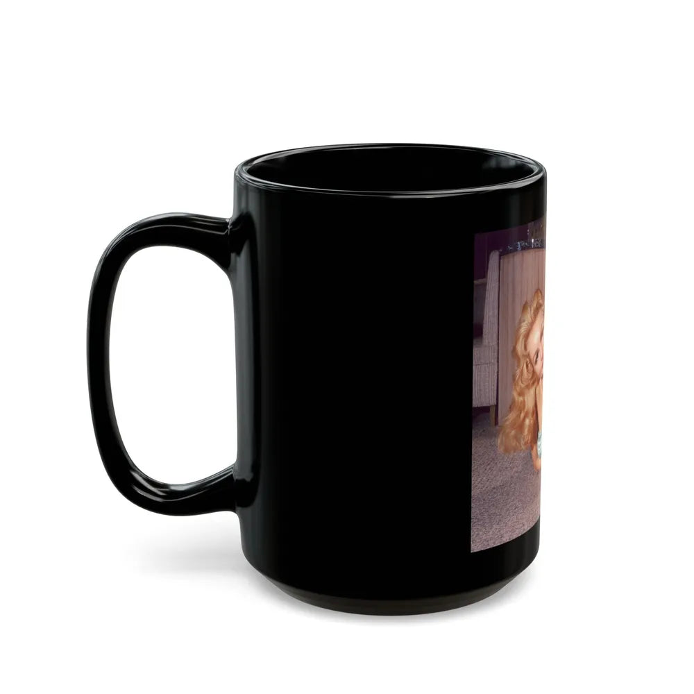 Julie Newmar #419 (Vintage Female Icon) Black Coffee Mug-Go Mug Yourself