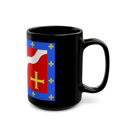 Flag of Val d'Oise France 2 - Black Coffee Mug-Go Mug Yourself