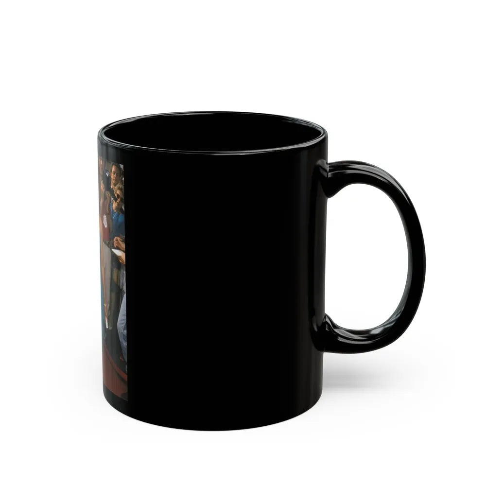 Linda Blair #231 (Vintage Female Icon) Black Coffee Mug-Go Mug Yourself