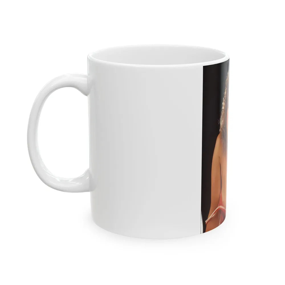 Linda Blair #267 - Partially Topless (Vintage Female Icon) White Coffee Mug-Go Mug Yourself