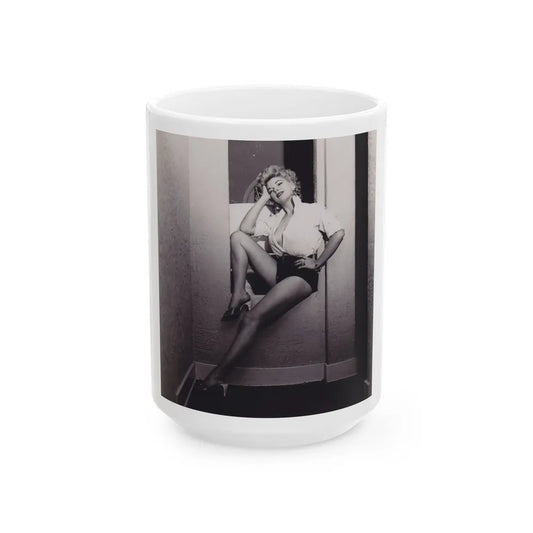 Barbara Nichols #540 (Vintage Female Icon) White Coffee Mug-15oz-Go Mug Yourself