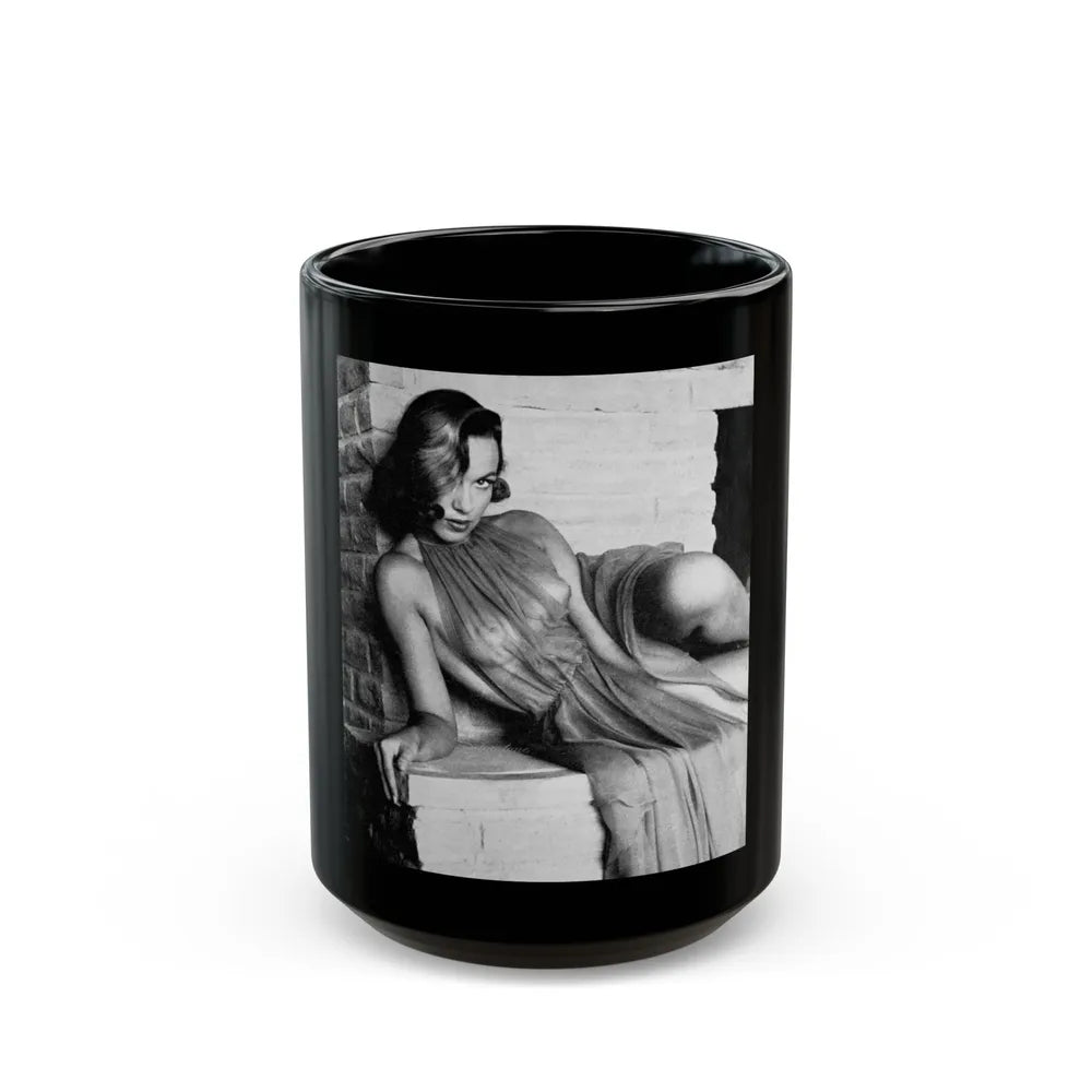 Dawn Richard #17 - See through top (Vintage Female Icon) Black Coffee Mug-15oz-Go Mug Yourself