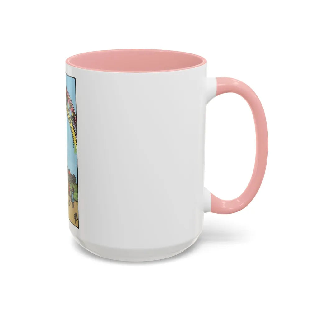 The 10 of Cups (Tarot Card) Accent Coffee Mug-Go Mug Yourself