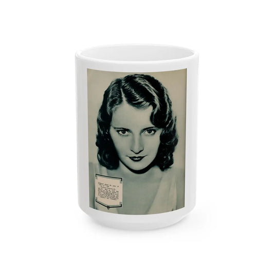 Barbara Stanwyck #215 (Vintage Female Icon) White Coffee Mug-15oz-Go Mug Yourself