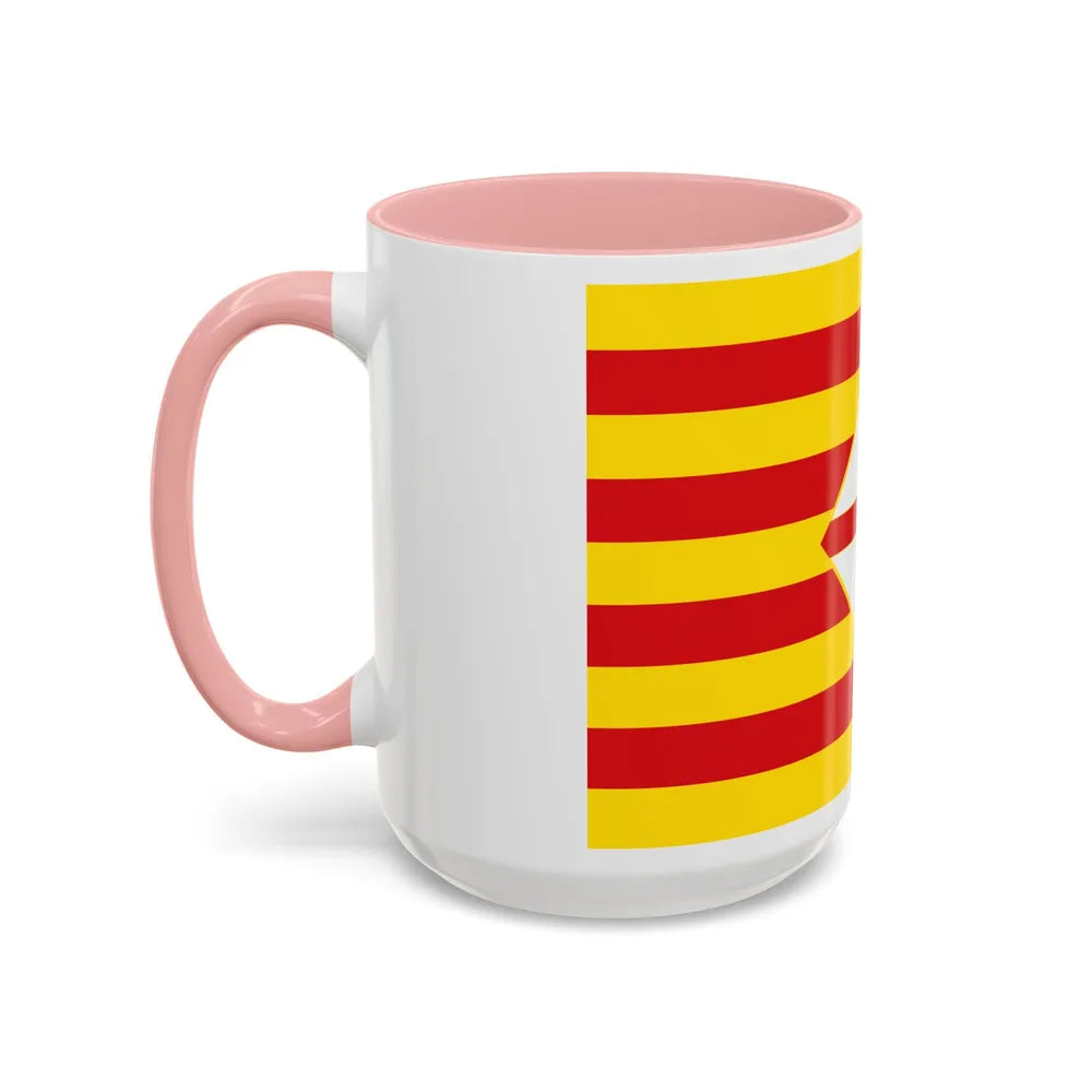 Flag of Barcelona - Accent Coffee Mug-Go Mug Yourself