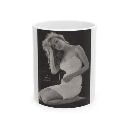 Julie Newmar #266 (Vintage Female Icon) White Coffee Mug-11oz-Go Mug Yourself