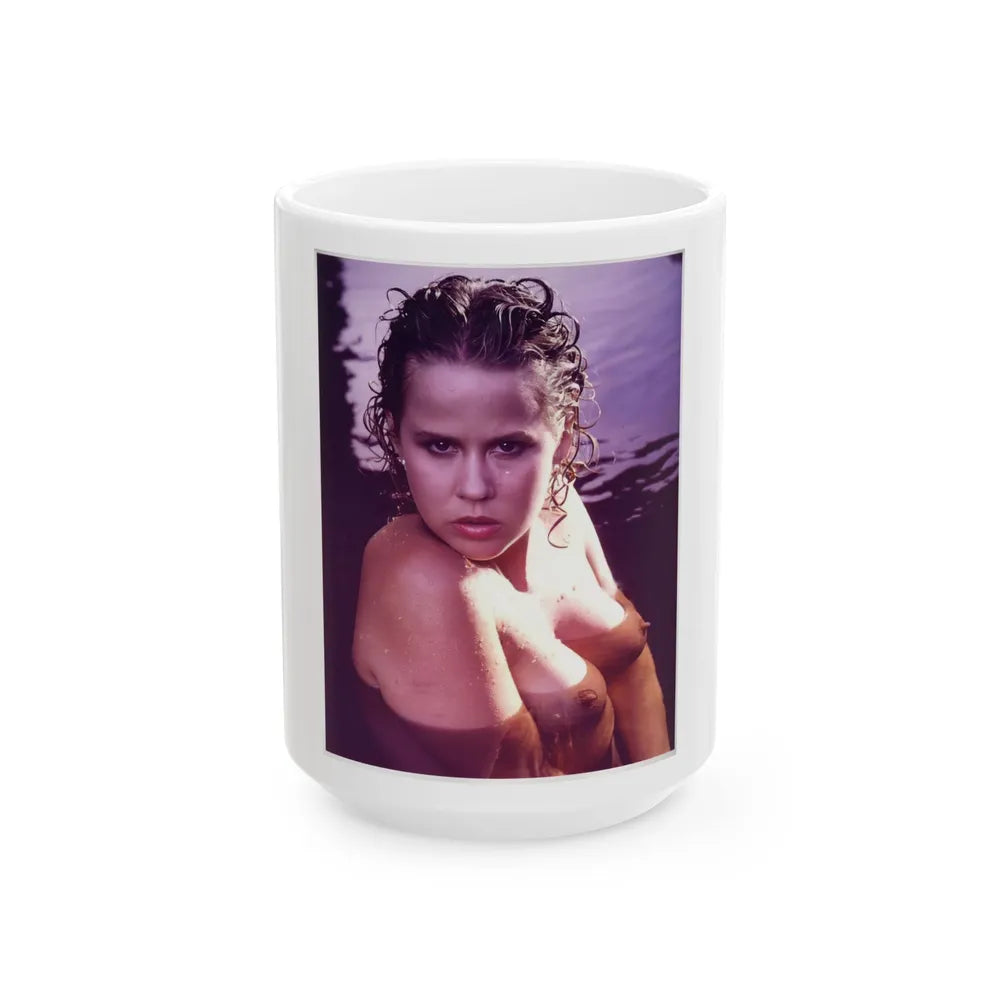 Linda Blair #368 - Underwater & Topless 1 (Vintage Female Icon) White Coffee Mug-15oz-Go Mug Yourself