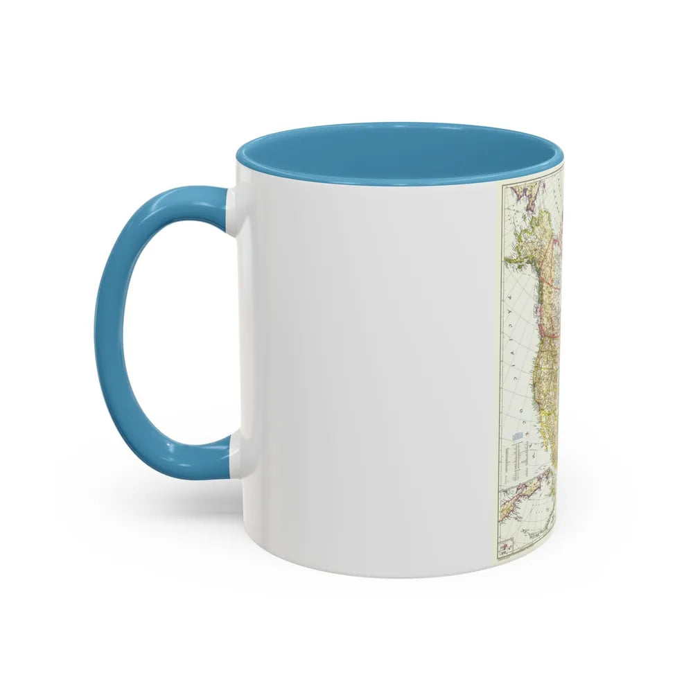 North America (1952) (Map) Accent Coffee Mug-Go Mug Yourself