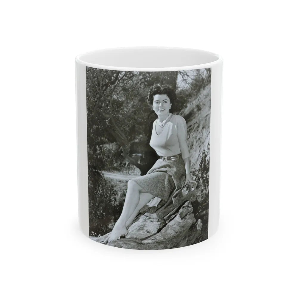 Faith Domergue #191 (Vintage Female Icon) White Coffee Mug-11oz-Go Mug Yourself