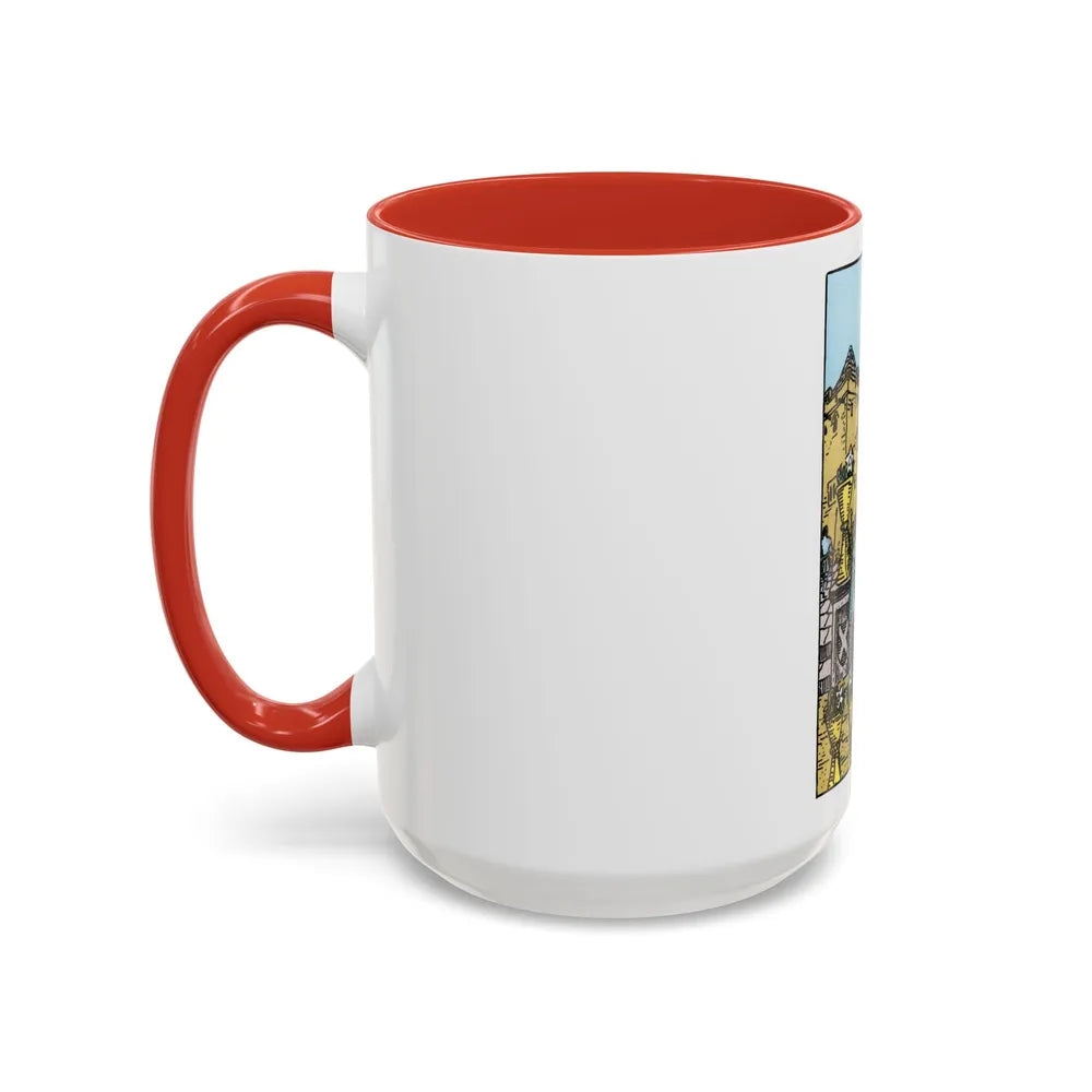 The 6 of Cups (Tarot Card) Accent Coffee Mug-Go Mug Yourself