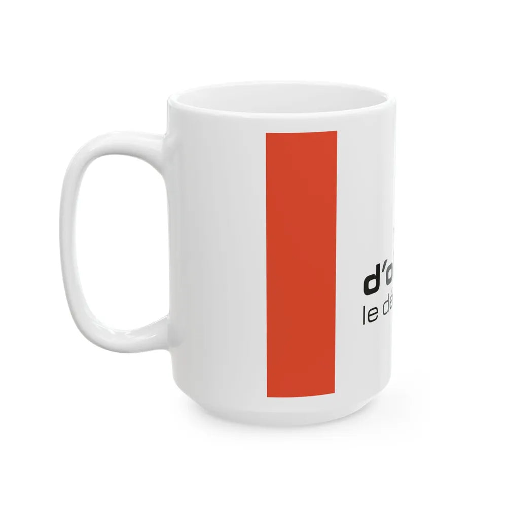 Flag of Val d'Oise France - White Coffee Mug-Go Mug Yourself