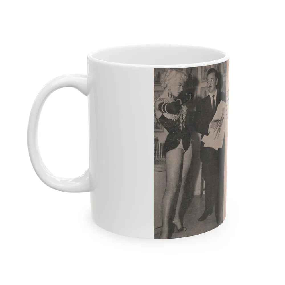 Sheree North #175 - Pages 56 & 57 from 66 PHOTOGRAPHS OF Sheree NORTH U.K. Pocket Mag. (Vintage Female Icon) White Coffee Mug-Go Mug Yourself