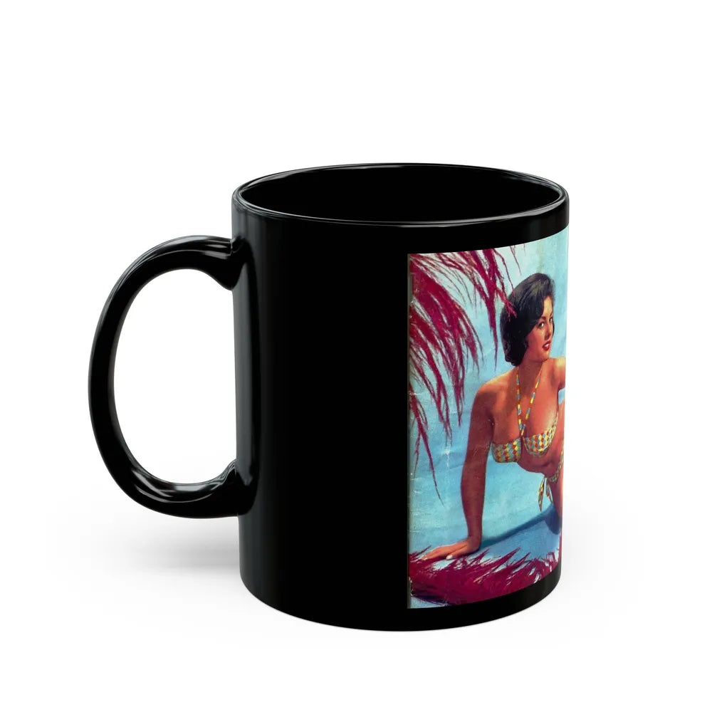 June Palmer #253 (Vintage Female Icon) Black Coffee Mug-Go Mug Yourself