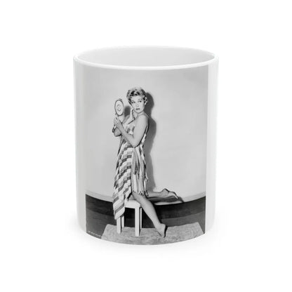 Kim Novak #199 (Vintage Female Icon) White Coffee Mug-11oz-Go Mug Yourself