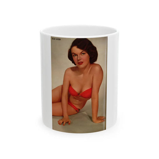 Helene Hayden #13 - 1 Color Pin-Up Photo from Picture Scope Digest Mag. Jan. '57 (Vintage Female Icon) White Coffee Mug-11oz-Go Mug Yourself