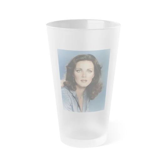 Lynda Carter #226 (Vintage Female Icon) Frosted Pint 16oz-16oz-Frosted-Go Mug Yourself