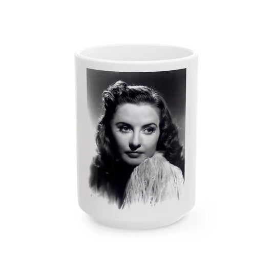 Barbara Stanwyck #156 (Vintage Female Icon) White Coffee Mug-15oz-Go Mug Yourself