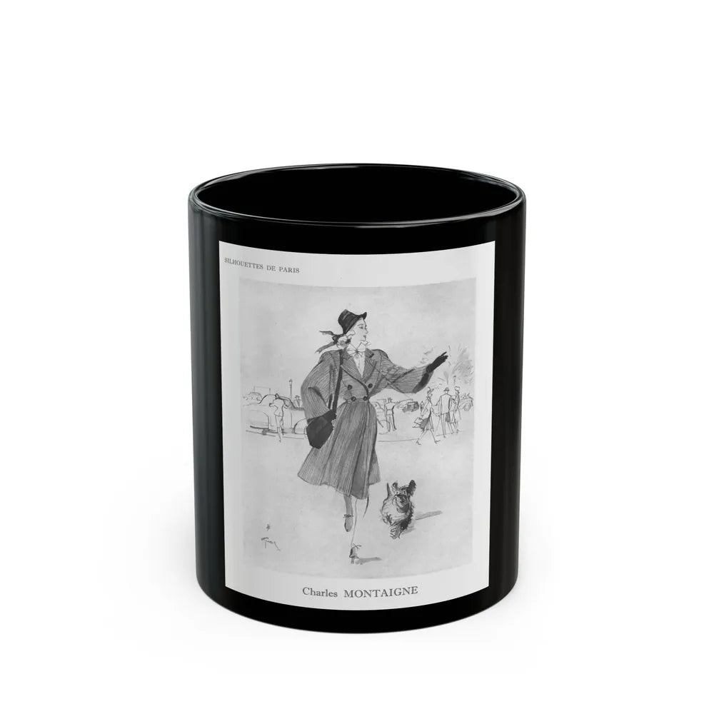 From the Jaye Oliver Archives, Charles Montaignet, 1945 - Black Coffee Mug-11oz-Go Mug Yourself