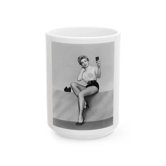 Kim Novak #281 (Vintage Female Icon) White Coffee Mug-15oz-Go Mug Yourself