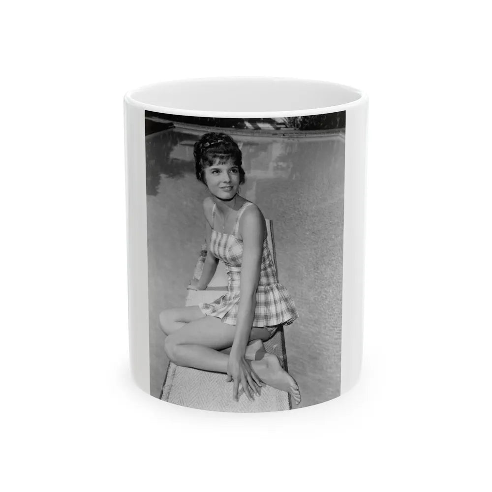 Katharine Ross #95 (Vintage Female Icon) White Coffee Mug-11oz-Go Mug Yourself