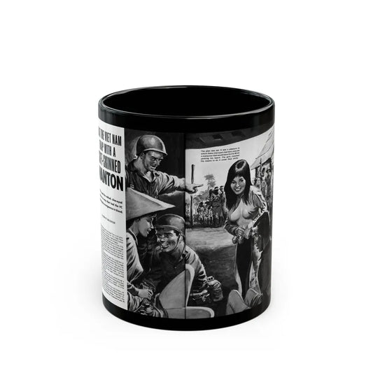 Bait The Viet Nam Trap with a Soft-Skinned Wanton, World of Men - Black Coffee Mug-11oz-Go Mug Yourself