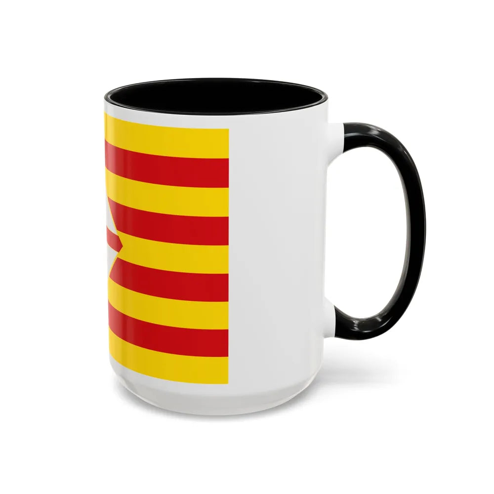 Flag of Barcelona - Accent Coffee Mug-Go Mug Yourself