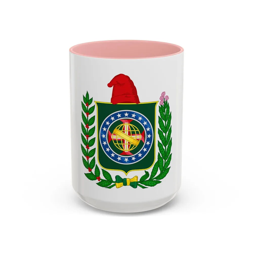 Republican Convention Brazil Emblem - Accent Coffee Mug-15oz-Pink-Go Mug Yourself