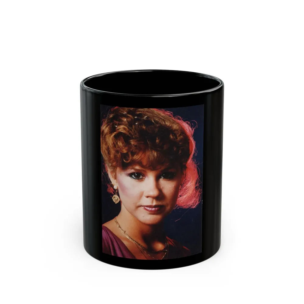 Linda Blair #308 (Vintage Female Icon) Black Coffee Mug-11oz-Go Mug Yourself