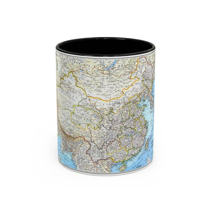 China 1 (1991) (Map) Accent Coffee Mug-11oz-Black-Go Mug Yourself