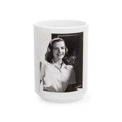 Ella Raines #208 (Vintage Female Icon) White Coffee Mug-15oz-Go Mug Yourself