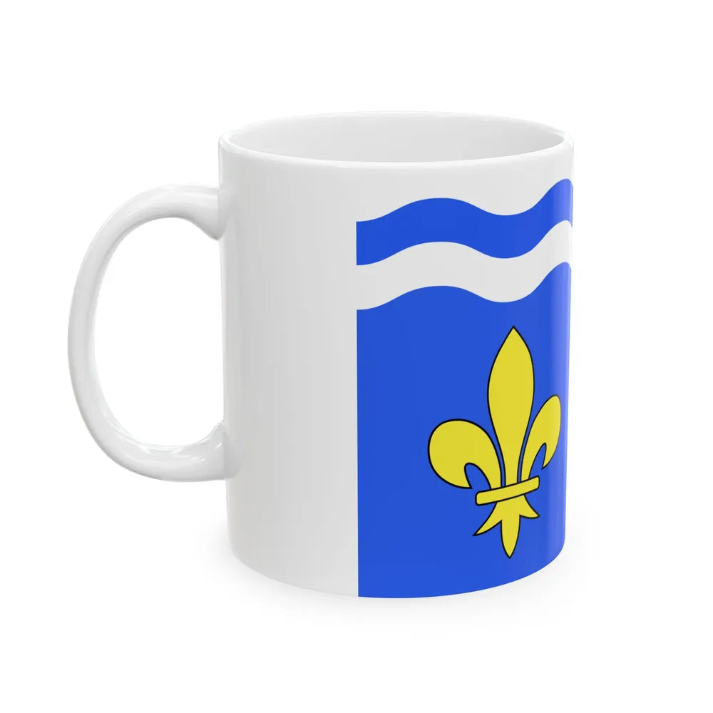 Flag of Hauts de Seine France 2 - White Coffee Mug-Go Mug Yourself