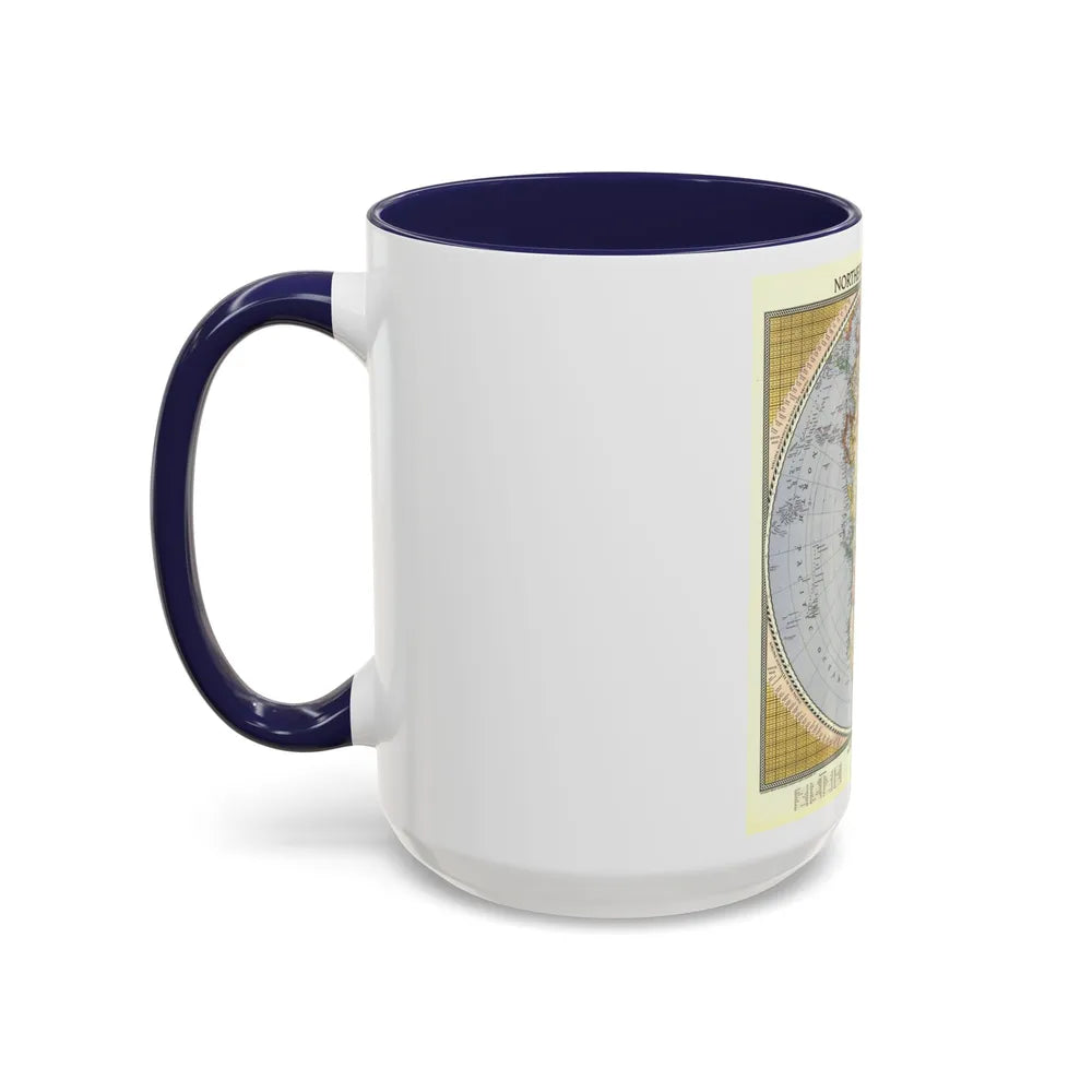 Northern Hemisphere (1946) (Map) Accent Coffee Mug-Go Mug Yourself