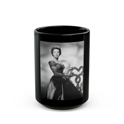 Barbara Rush #121 (Vintage Female Icon) Black Coffee Mug-15oz-Go Mug Yourself