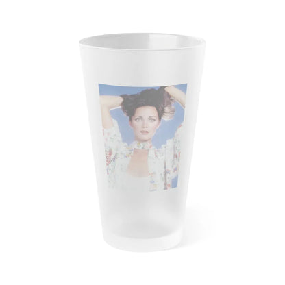 Lynda Carter #251 (Vintage Female Icon) Frosted Pint 16oz-16oz-Frosted-Go Mug Yourself